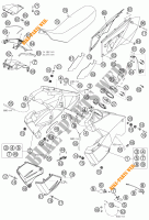 RESERVOIR / SELLE pour KTM 990 ADVENTURE BLACK ABS de 2007