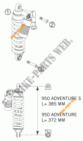 AMORTISSEUR pour KTM 990 ADVENTURE ORANGE ABS de 2006