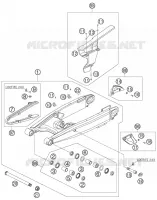 BRAS OSCILLANT  pour KTM 990 ADVENTURE ORANGE ABS de 2006