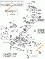CULASSE ARRIERE pour KTM 990 ADVENTURE ORANGE ABS de 2006