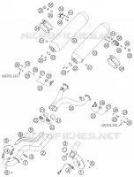 ECHAPPEMENT pour KTM 990 ADVENTURE ORANGE ABS de 2006