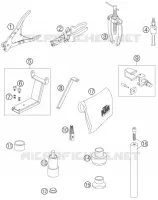 OUTILLAGE SPECIFIQUE pour KTM 990 ADVENTURE ORANGE ABS de 2006