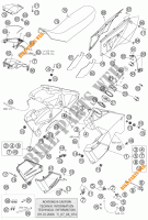 RESERVOIR / SELLE pour KTM 990 ADVENTURE ORANGE ABS de 2006