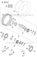 ROUE ARRIERE pour KTM 990 ADVENTURE ORANGE ABS de 2006