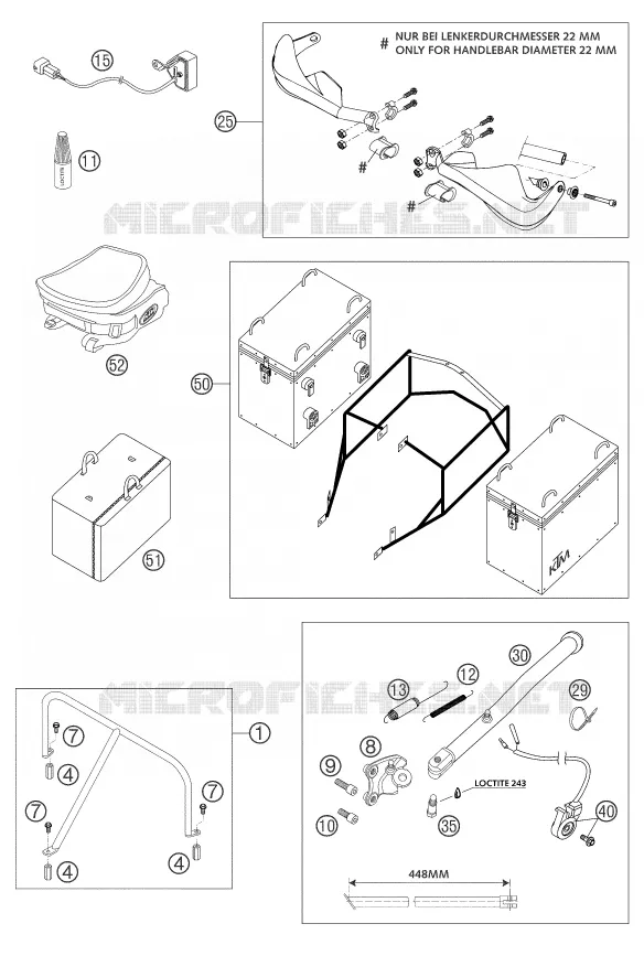 ACCESSOIRES KTM MOTO 640 2004 ADVENTURE  640 ADVENTURE R