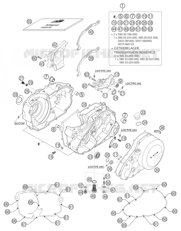 CARTER MOTEUR KTM MOTO 640 2004 ADVENTURE  640 ADVENTURE R