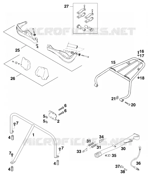ACCESSOIRES KTM MOTO 640 2000 ADVENTURE  640 ADVENTURE R