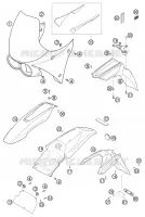 PLASTIQUES pour KTM 640 LC4 ADVENTURE de 2003