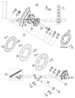 ROUE ARRIERE pour KTM 640 LC4 ADVENTURE de 2003