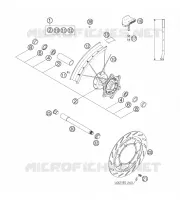 ROUE AVANT pour KTM 640 LC4 ADVENTURE de 2003