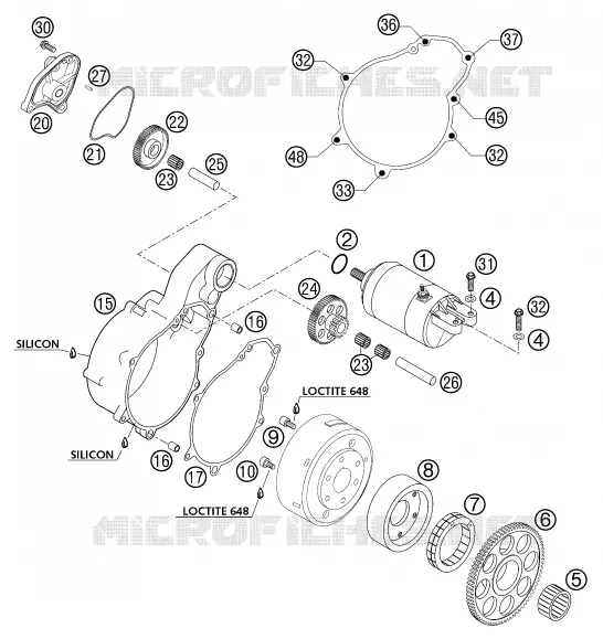 DEMARREUR ELECTRIQUE KTM MOTO 640 2003 ADVENTURE  640 LC4 ADVENTURE