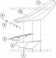 RESERVOIR / SELLE pour KTM FREERIDE E-SM de 2016