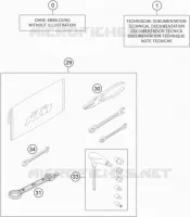 TROUSSE A OUTILS / MANUELS / OPTIONS pour KTM FREERIDE E-SM de 2016