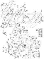 CADRE pour KTM 990 SUPERMOTO T BLACK ABS de 2013