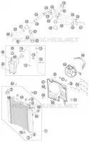 CIRCUIT DE REFROIDISSEMENT pour KTM 990 SUPERMOTO T BLACK ABS de 2013