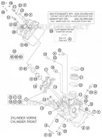 CULASSE AVANT pour KTM 990 SUPERMOTO T BLACK ABS de 2013