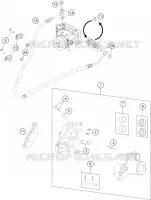 ETRIER DE FREIN AR pour KTM 990 SUPERMOTO T BLACK ABS de 2013