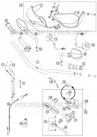 GUIDON / COMMANDES pour KTM 990 SUPERMOTO T BLACK ABS de 2013