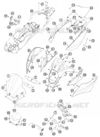 PLASTIQUES pour KTM 990 SUPERMOTO T BLACK ABS de 2013