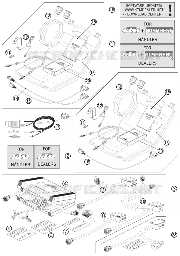 OUTIL DE DIAGNOSTIC KTM MOTO 990 2013 SUPERMOTO  990 SUPERMOTO T BLACK ABS