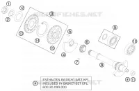 ARBRE D'EQUILIBRAGE pour KTM 990 SUPERMOTO T ORANGE ABS de 2012