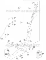 MAITRE CYLINDRE DE FREIN ARRIERE pour KTM 990 SUPERMOTO T ORANGE ABS de 2012