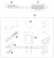 TROUSSE A OUTILS / MANUELS / OPTIONS pour KTM 990 SUPERMOTO T ORANGE ABS de 2012