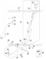 MAITRE CYLINDRE DE FREIN ARRIERE pour KTM 990 SUPERMOTO T WHITE ABS de 2012