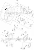 ROUE ARRIERE pour KTM 990 SUPERMOTO T WHITE ABS de 2012