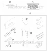 TROUSSE A OUTILS / MANUELS / OPTIONS pour KTM 990 SUPERMOTO T WHITE ABS de 2012