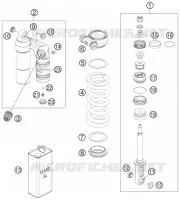 AMORTISSEUR (PIECES) pour KTM 990 SUPERMOTO T WHITE ABS de 2012