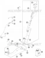 MAITRE CYLINDRE DE FREIN ARRIERE pour KTM 990 SUPERMOTO T WHITE ABS de 2012