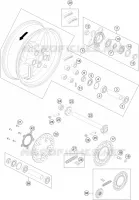 ROUE ARRIERE pour KTM 990 SUPERMOTO T WHITE ABS de 2012