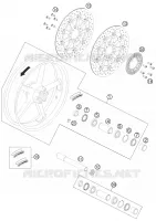 ROUE AVANT pour KTM 990 SUPERMOTO T WHITE ABS de 2012