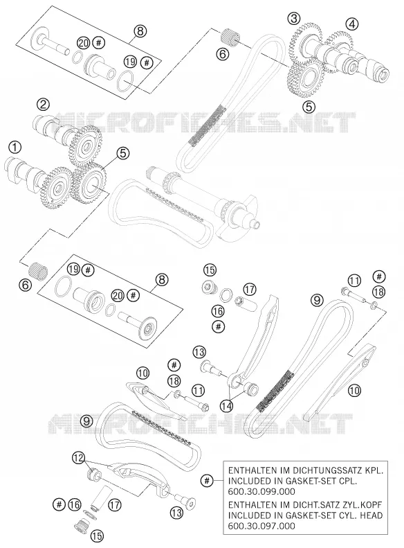 DISTRIBUTION KTM MOTO 990 2011 SUPERMOTO  990 SUPERMOTO T ORANGE ABS