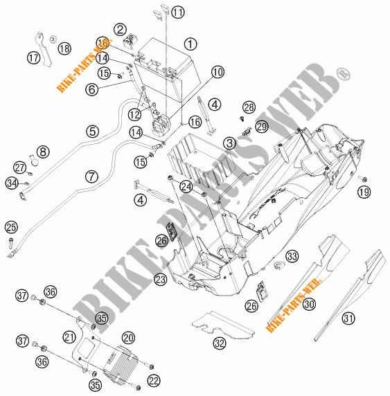 BATTERIE pour KTM 990 SM-T ORANGE ABS SPECIAL EDITION de 2011