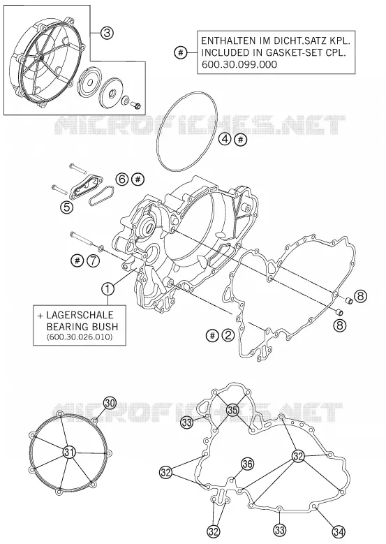 CARTER EMBRAYAGE KTM MOTO 990 2011 SUPERMOTO  990 SUPERMOTO T WHITE ABS