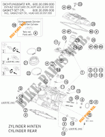 CULASSE ARRIERE pour KTM 990 SUPERMOTO T SILVER de 2010