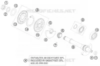 ARBRE D'EQUILIBRAGE pour KTM 990 SUPERMOTO T ORANGE de 2010