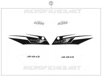 AUTOCOLLANTS pour KTM 990 SUPERMOTO T ORANGE de 2010