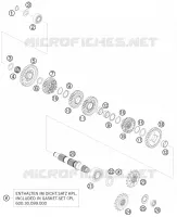 BOITE DE VITESSES   ARBRE SECONDAIRE pour KTM 990 SUPERMOTO T ORANGE de 2010