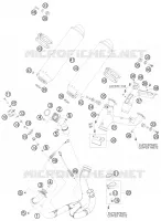 ECHAPPEMENT pour KTM 990 SUPERMOTO T ORANGE de 2010