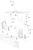 ETRIER DE FREIN AVANT pour KTM 990 SUPERMOTO T ORANGE de 2010
