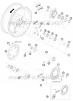 ROUE ARRIERE pour KTM 990 SUPERMOTO T ORANGE de 2010