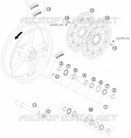 ROUE AVANT pour KTM 990 SUPERMOTO T ORANGE de 2010