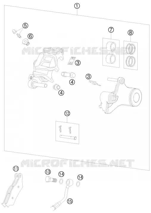ETRIER DE FREIN AR KTM MOTO 990 2010 SUPERMOTO  990 SUPERMOTO T ORANGE