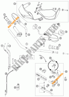 GUIDON / COMMANDES pour KTM 990 SUPERMOTO T LIMITED EDITION de 2010