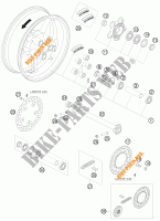 ROUE ARRIERE pour KTM 990 SUPERMOTO T LIMITED EDITION de 2010