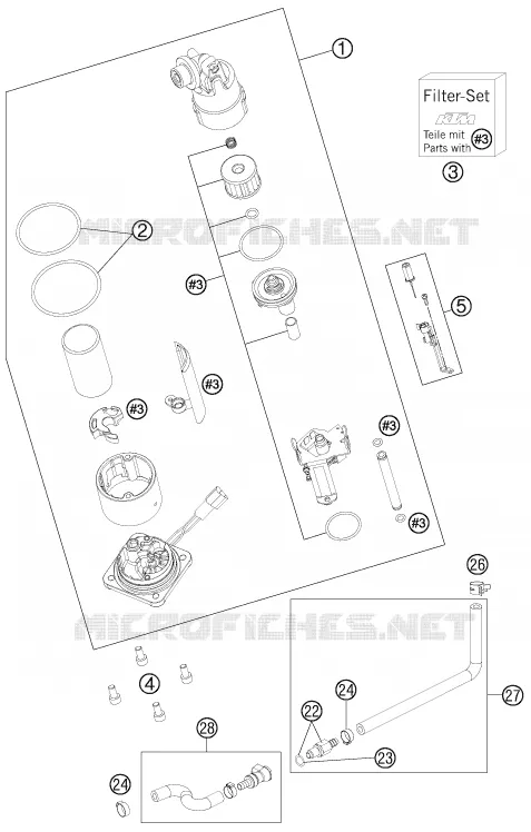 POMPE A ESSENCE KTM MOTO 990 2009 SUPERMOTO  990 SUPERMOTO T SILVER