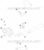 BEQUILLE LATERALE / CENTRALE pour KTM 990 SUPERMOTO R ABS de 2013